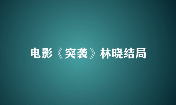 电影《突袭》林晓结局