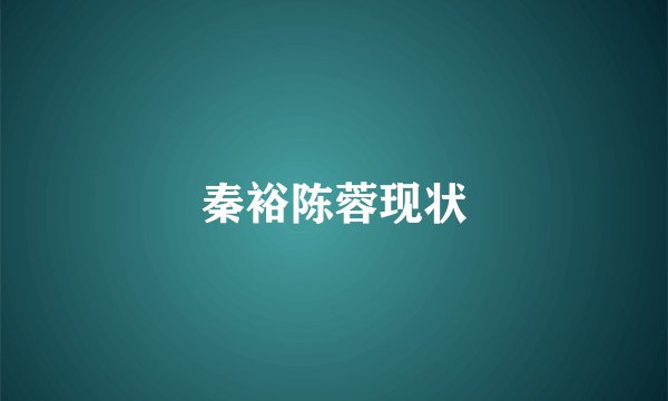 秦裕陈蓉现状