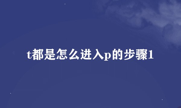 t都是怎么进入p的步骤1