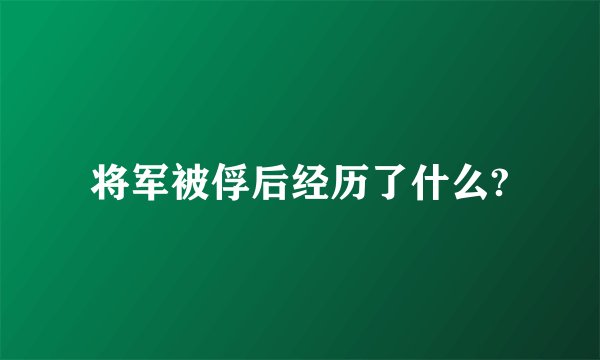 将军被俘后经历了什么?