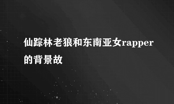 仙踪林老狼和东南亚女rapper的背景故