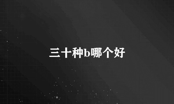 三十种b哪个好