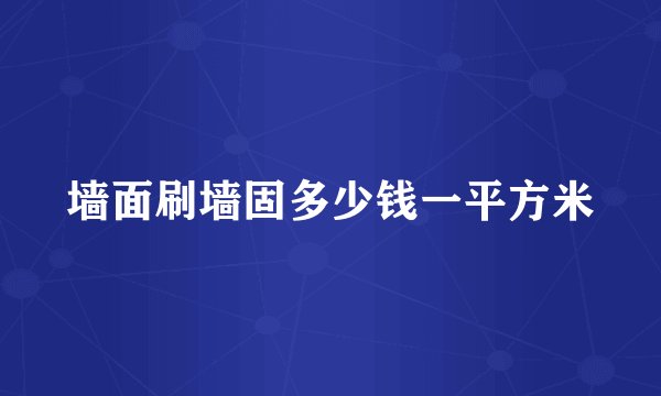 墙面刷墙固多少钱一平方米