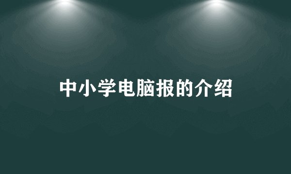 中小学电脑报的介绍