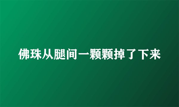 佛珠从腿间一颗颗掉了下来