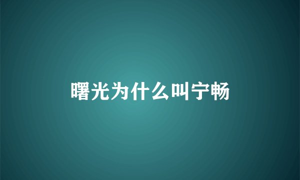 曙光为什么叫宁畅