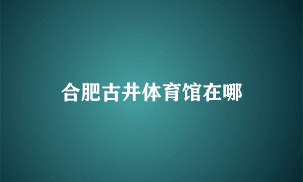 合肥古井体育馆在哪