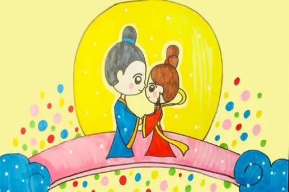 牛郎织女的画怎么画连环画
