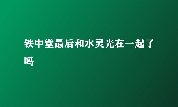 铁中堂最后和水灵光在一起了吗