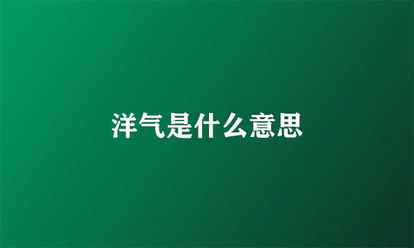 洋气是什么意思