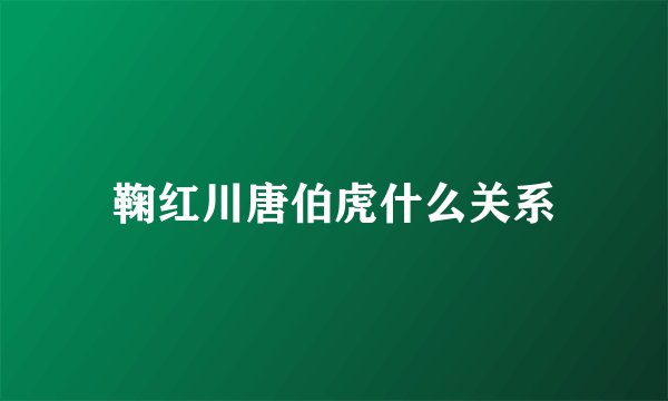 鞠红川唐伯虎什么关系