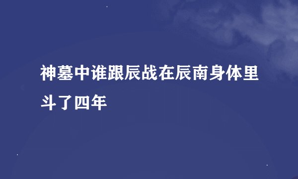神墓中谁跟辰战在辰南身体里斗了四年