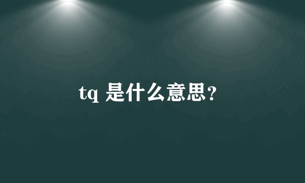 tq 是什么意思？