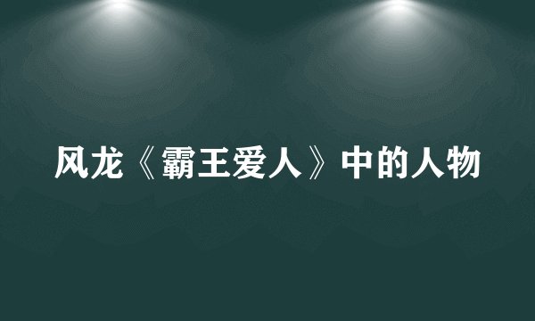 风龙《霸王爱人》中的人物