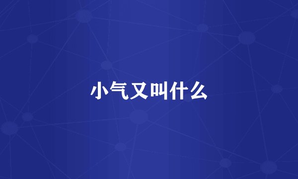 小气又叫什么