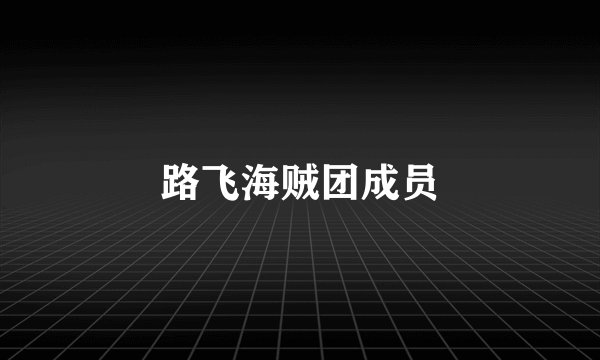 路飞海贼团成员