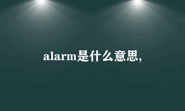 alarm是什么意思,
