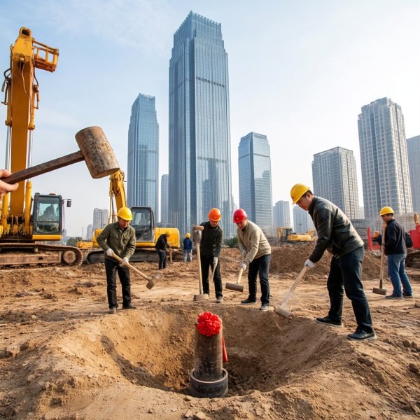 开工仪式一锤二锤三锤顺口溜金锤落地
