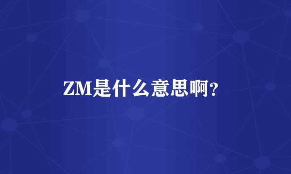 ZM是什么意思啊？