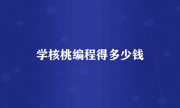 学核桃编程得多少钱