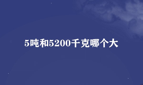 5吨和5200千克哪个大