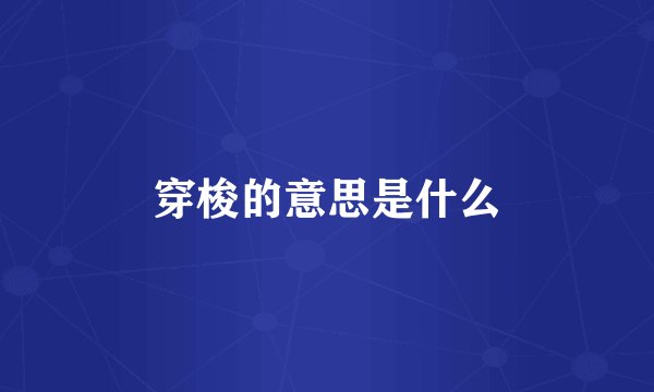 穿梭的意思是什么