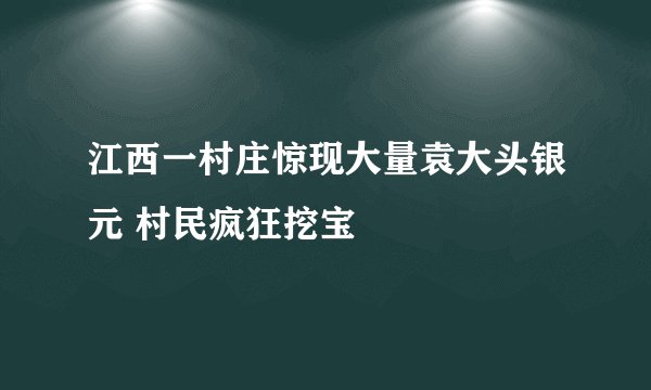 江西一村庄惊现大量袁大头银元 村民疯狂挖宝