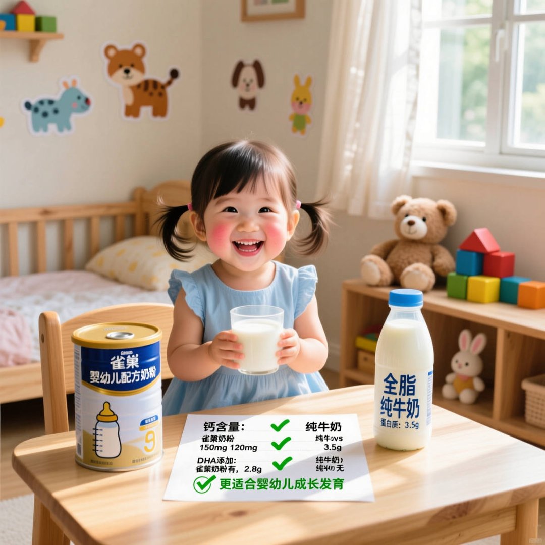 雀巢青少年奶粉与纯牛奶哪个好？