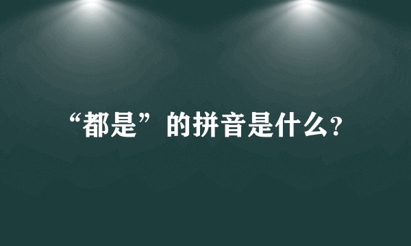 “都是”的拼音是什么？