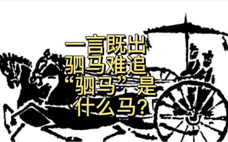 驷马难追中的驷马指的是什么