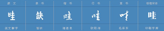 哇组词有哪些？