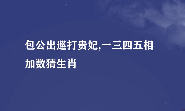 包公出巡打贵妃,一三四五相加数猜生肖