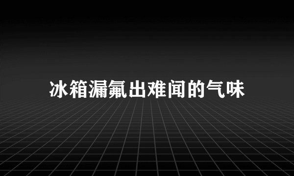 冰箱漏氟出难闻的气味
