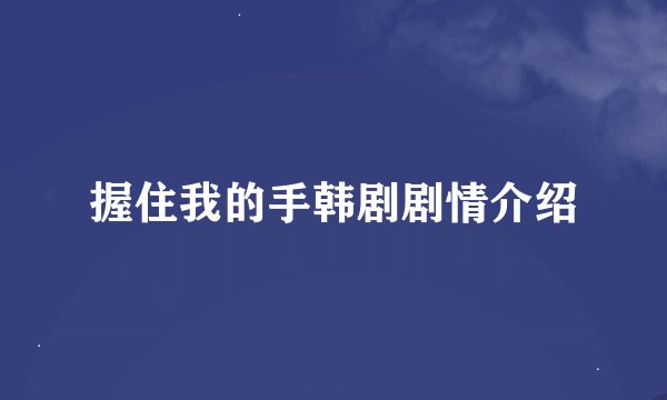 握住我的手韩剧剧情介绍