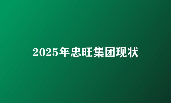 2025年忠旺集团现状