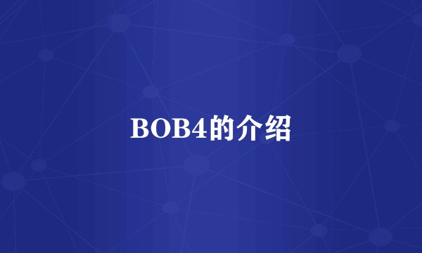 BOB4的介绍