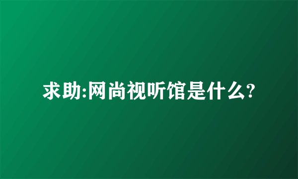 求助:网尚视听馆是什么?