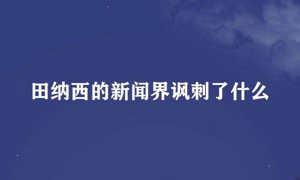田纳西的新闻界讽刺了什么