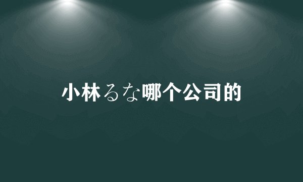 小林るな哪个公司的