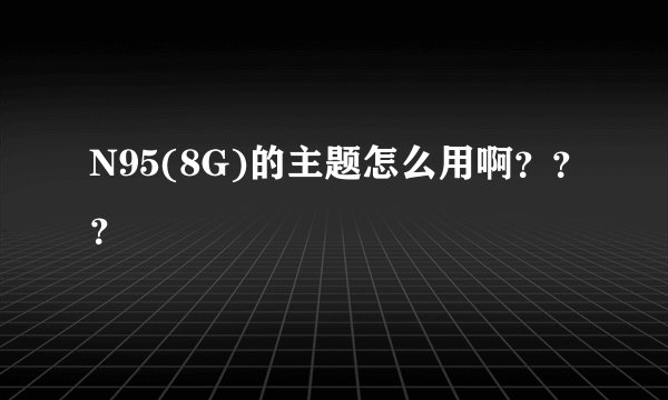 N95(8G)的主题怎么用啊???