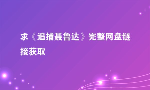 求《追捕聂鲁达》完整网盘链接获取