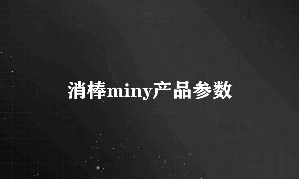 消棒miny产品参数