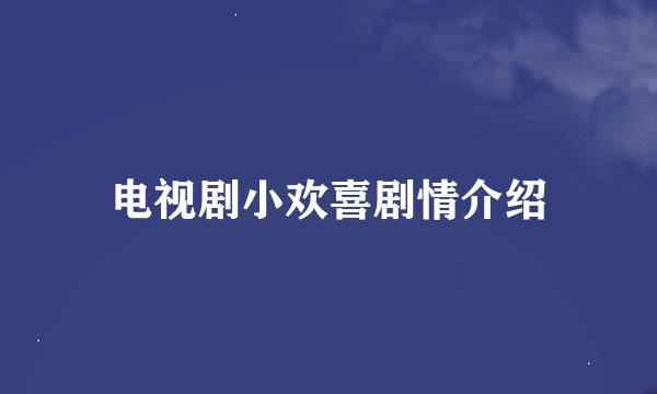 电视剧小欢喜剧情介绍