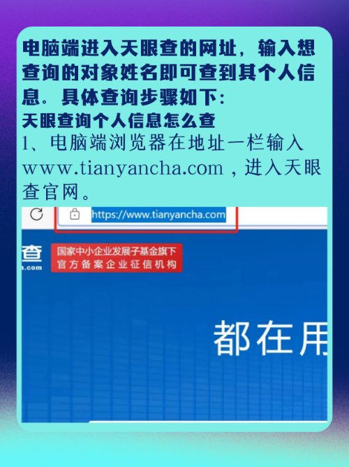 怎么查询天眼查个人信息？