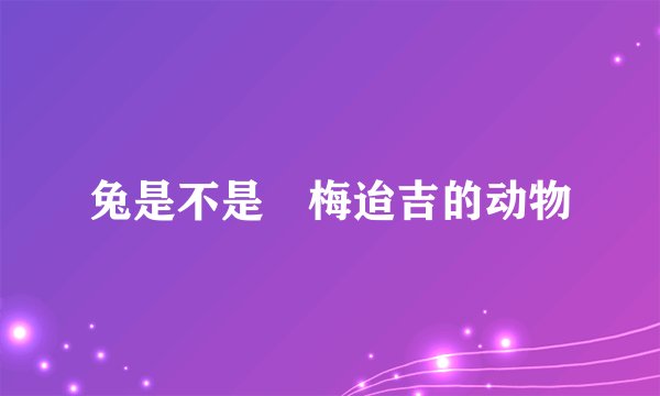 兔是不是摽梅迨吉的动物