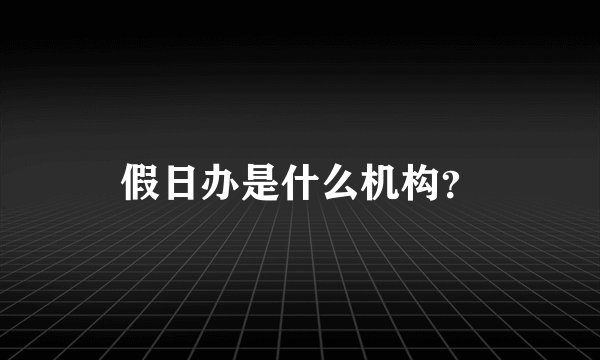 假日办是什么机构?
