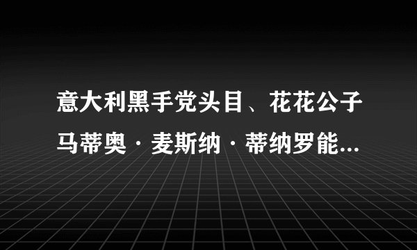 意大利黑手党头目、花花公子马蒂奥·麦斯纳·蒂纳罗能具体说说么？