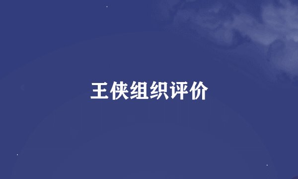 王侠组织评价