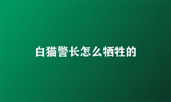 白猫警长怎么牺牲的