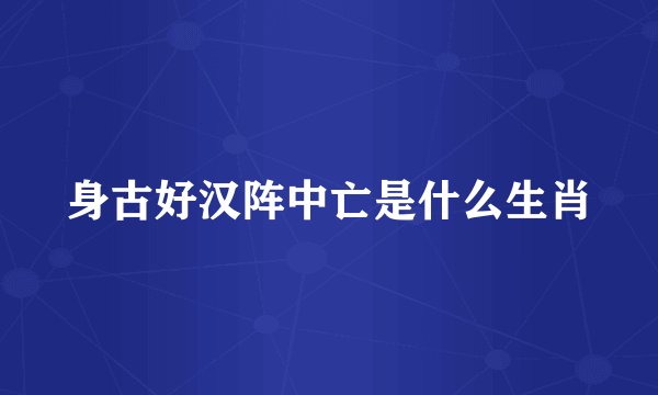 身古好汉阵中亡是什么生肖